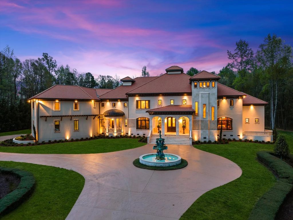 The Home in Charlotte is an impressive Mediterranean estate with breathtaking architectural details, now available for sale. This home located at 16460 Marvin Rd, Charlotte, North Carolina