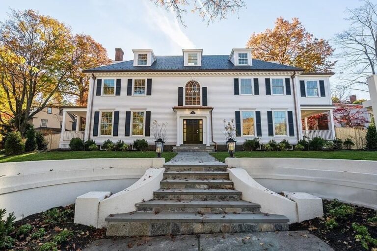 Elegant Residence in Brookline, MA Masterfully Restored and Designed with Attention to Detail and Highest Quality Materials Listed at $5.49M
