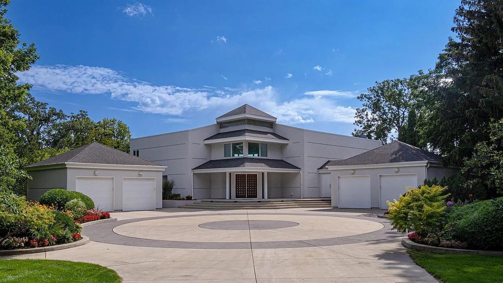 The House in Middleton was designed showcasing stunning views of lake Mendota from every room, now available for sale. This home located at 4713 County Road M, Middleton, Wisconsin