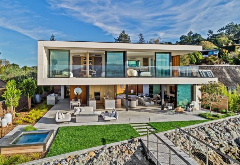 This Unprecedented Waterfront Contemporary Masterpiece in Belvedere is Truly A Work of Art
