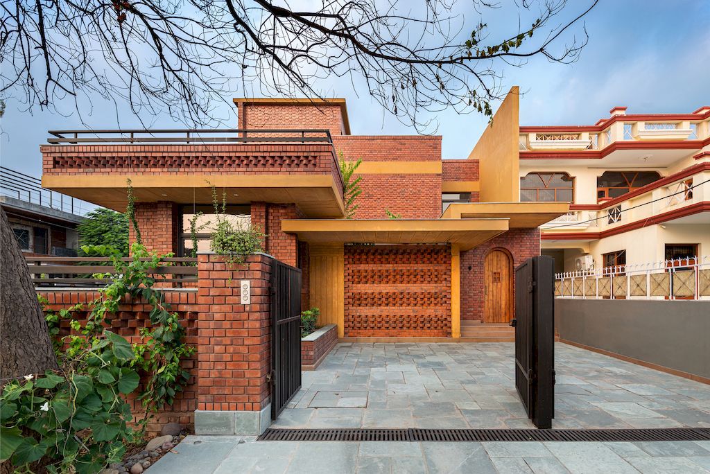 Ishtika Aalaya Residence, Chic Brick House by Studio Built Environment