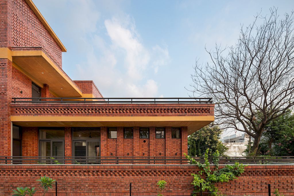 Ishtika Aalaya Residence, Chic Brick House by Studio Built Environment