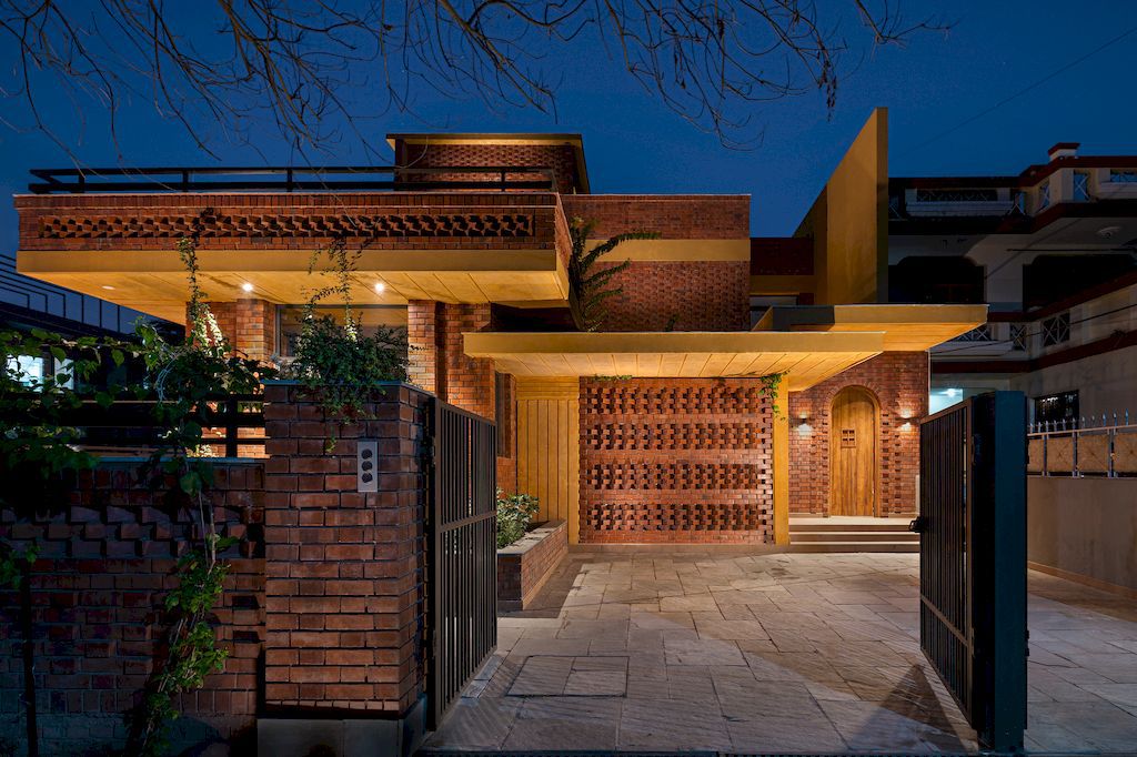 Ishtika Aalaya Residence, Chic Brick House by Studio Built Environment