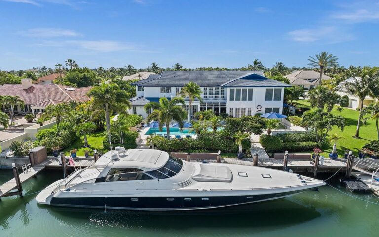 Listed $12.9 Million, This Rare Yacht Lovers Dream Home in Stuart Comes with Dockage to Accommodate An 80ft Yacht