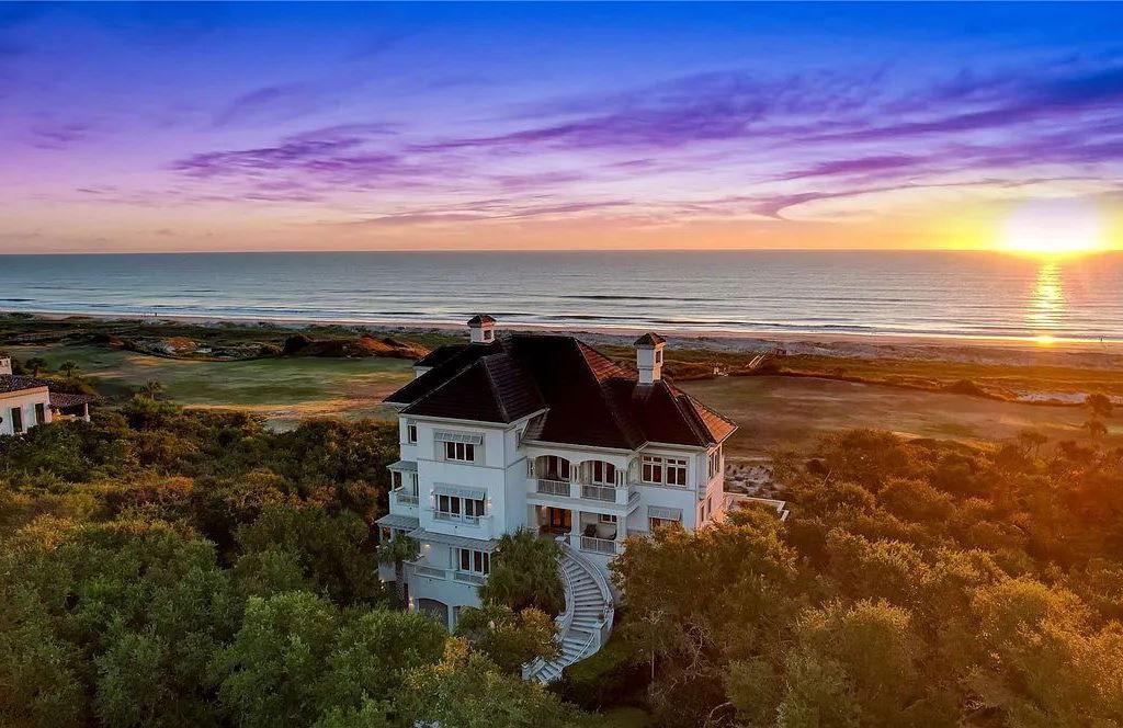 27 Ocean Club Drive, Fernandina Beach, Florida is an extraordinary oceanfront home is located on Ocean Club Drive, one of the most prestigious streets in NE Florida capturing spectacular views of the Atlantic Ocean.