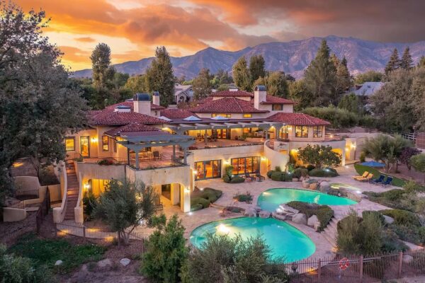 Palatial Mediterranean Estate in Ojai, California with Nearly 11,000 SF ...