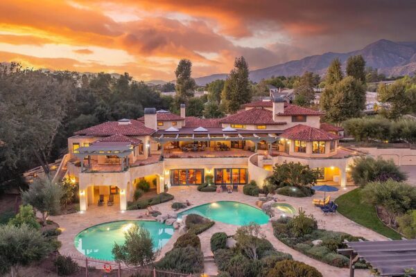 Palatial Mediterranean Estate in Ojai, California with Nearly 11,000 SF ...