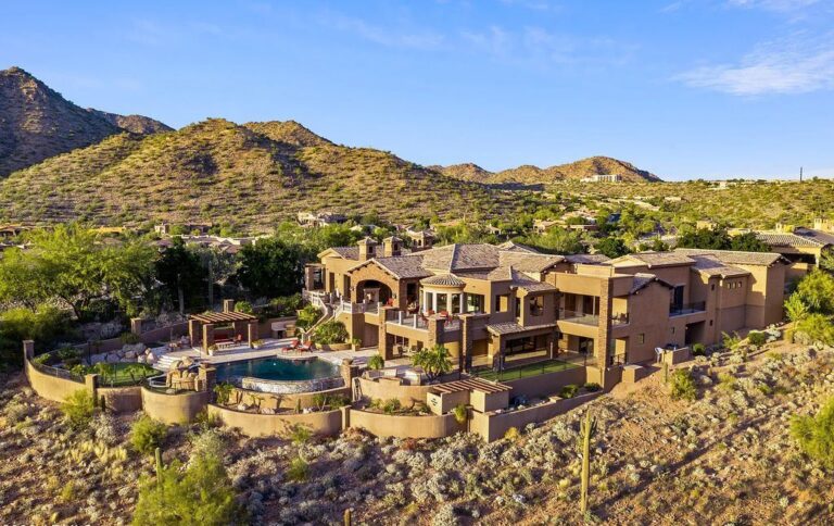 Listed at $4.5 Million, This Beautiful Hillside Estate in Scottsdale Arizona offers A Thoughtfully Designed Floor Plan and Captivating Views