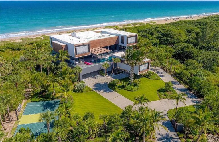 One of The Most Iconic Homes on The Treasure Coast with 233 Feet of Unobstructed Oceanfront Asks $17.5 Million in Stuart, Florida