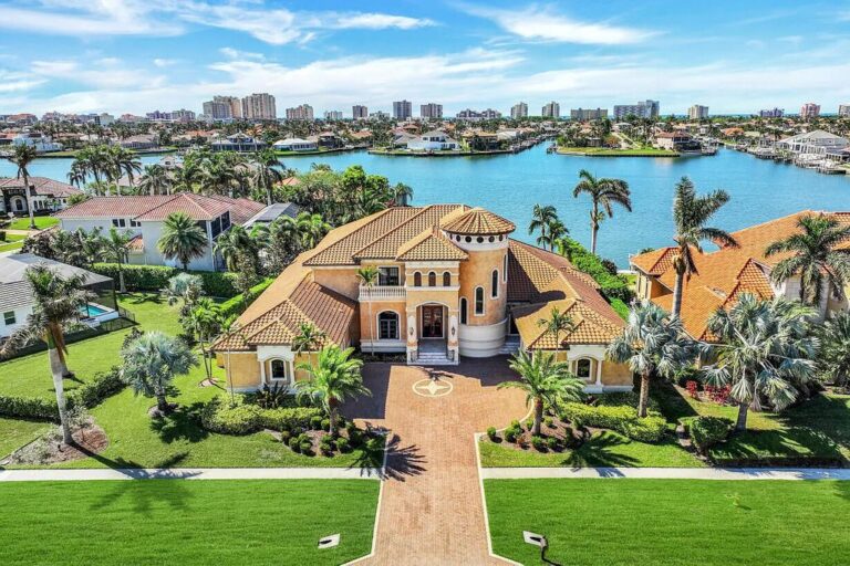 This $10 Million Heathwood Castle in Marco Island is A Distinctive Entertainer’s Home with Remarkable Architectural Details