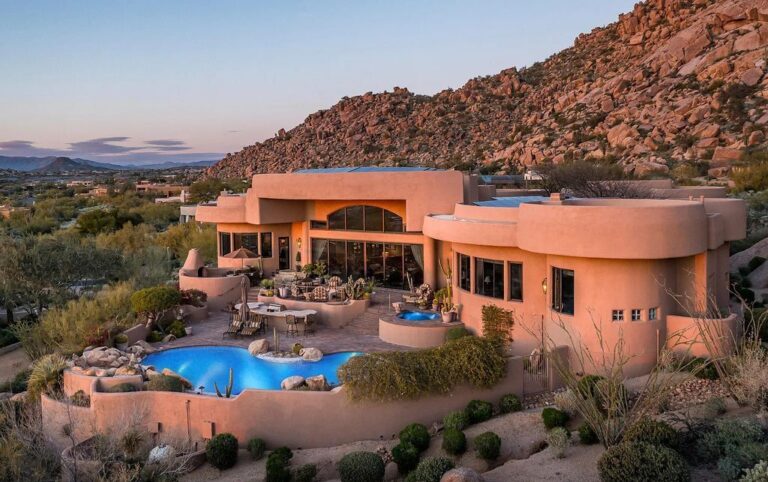 This Unique $5.3 Million Home in Scottsdale Arizona Stares You With Breathtaking Unobstructed Mountain and Million Dollar City Light Views