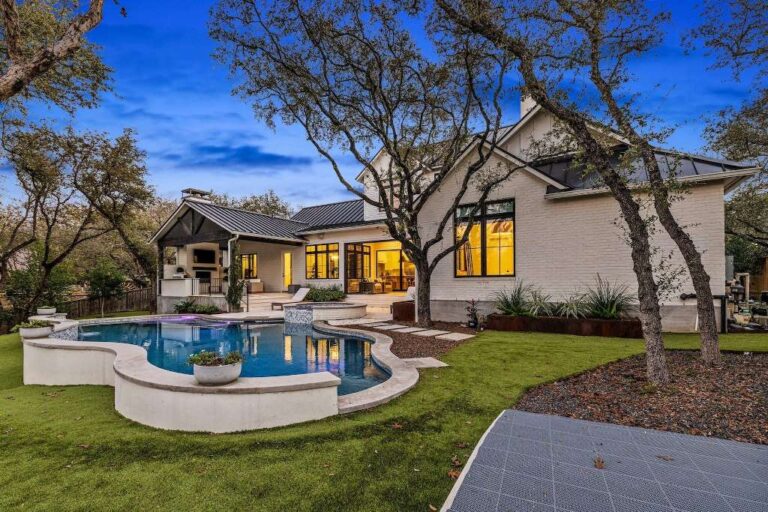 A Stunning Custom Modern Farmhouse Home in Austin Filled With Warmth and Casual Sophistication Hits The Market For $3.799 Million