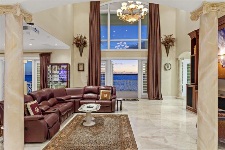 A Bayway Isles Mansion on A Point Lot with Magnificent Open Water Views in Saint Petersburg