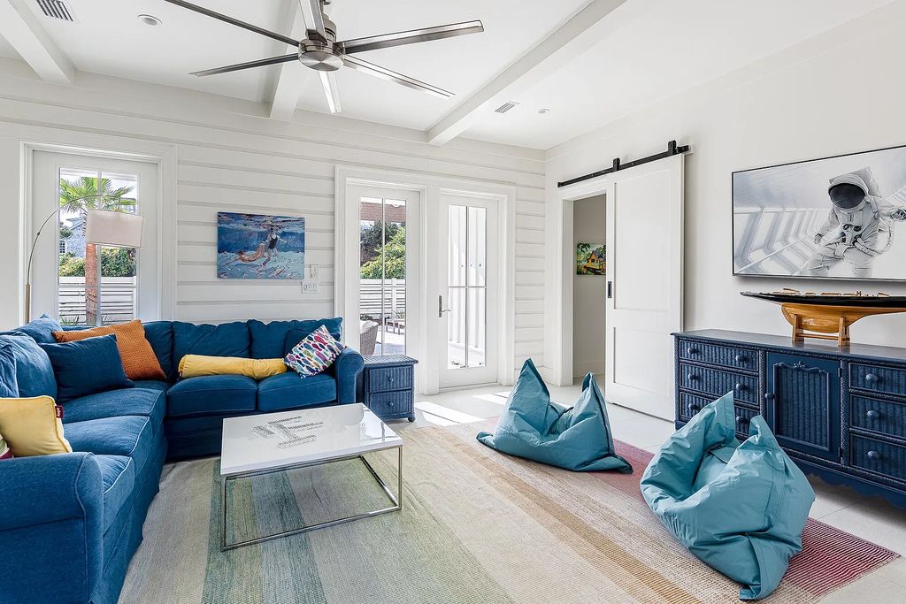 178 Pompano Street, Inlet Beach, Florida is an extraordinary Nantucket inspired home located only 200 yards away from the sandy white beaches of Inlet Beach with vaulted pecky cypress ceilings, leather porcelain floors, and the highest grade finishes.