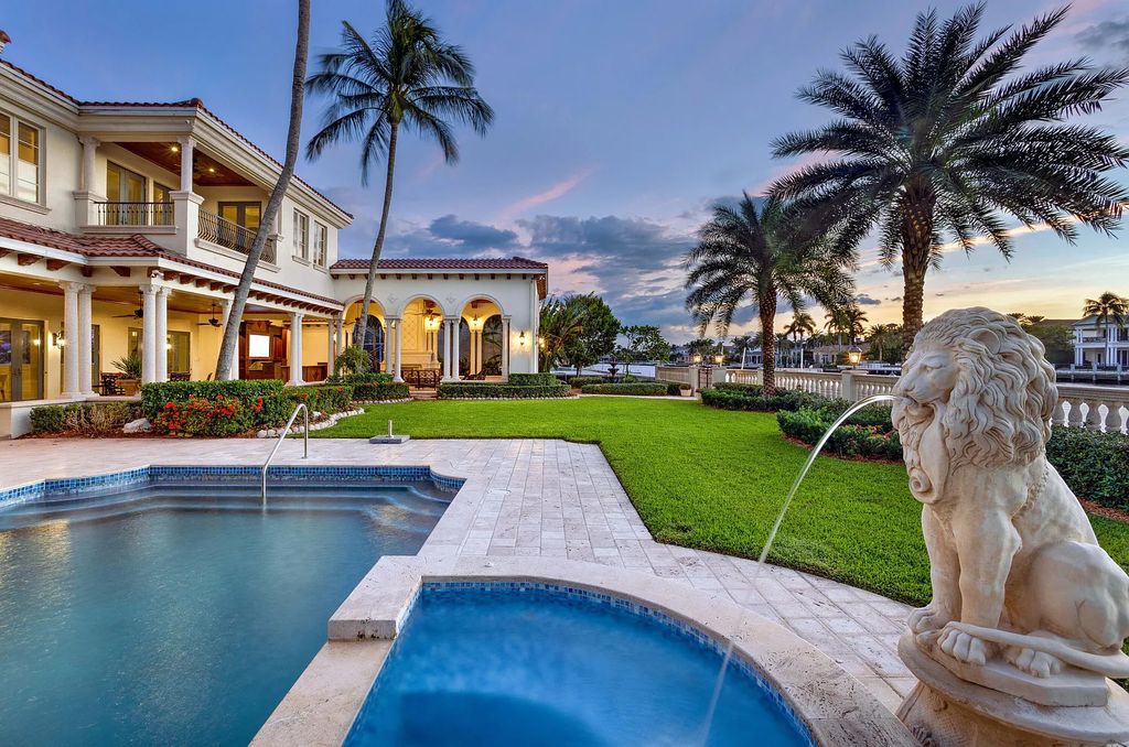 1207 Spanish River Road, Boca Raton, Florida is situated on a beautifully landscaped half-acre lot with breathtaking Intracoastal Waterway sunset views from the loggias and balconies of this magnificent estate. The ultimate Boca Raton, South Florida oasis features unparalleled magnificence, timeless beauty, and provides a unique opportunity to experience a luxury lifestyle at its most refined.