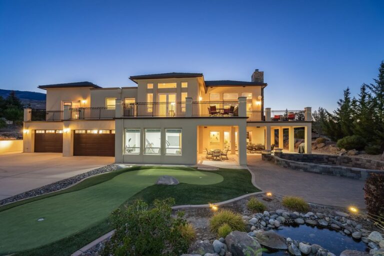 Beautiful Custom Home with Panoramic Views of The Sierra Mountains and City Lights Seeks $3.4 Million in Reno, Nevada