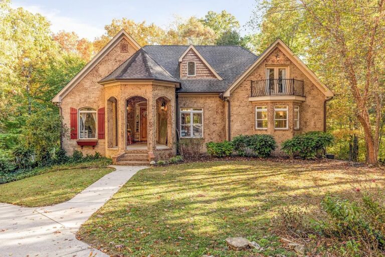 Beautiful French Country Inspired Home Hidden among the Serenity of the Surrounding Autumn Leaves in Franklin, TN on Market for $2.195M