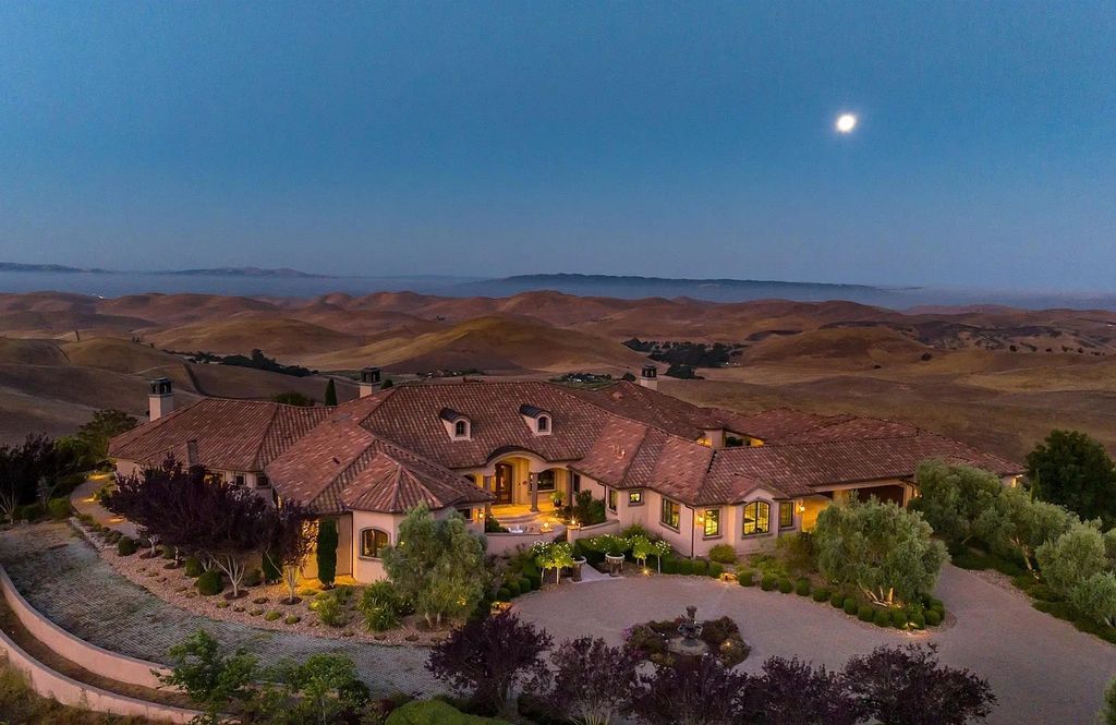 2020 Victorine Road, Livermore, California is a Italian-inspired custom villa designed by William Wood, stunning architectural details by Int. Designer Sandra Brown with 360-degree, 100-mile views.