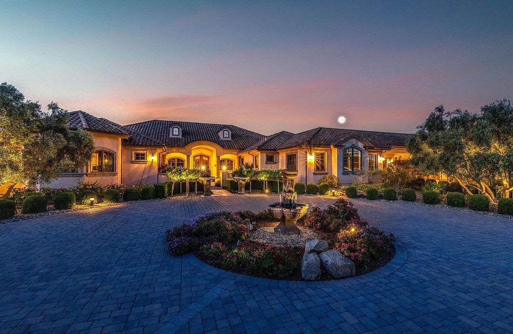 2020 Victorine Road, Livermore, California is a Italian-inspired custom villa designed by William Wood, stunning architectural details by Int. Designer Sandra Brown with 360-degree, 100-mile views.