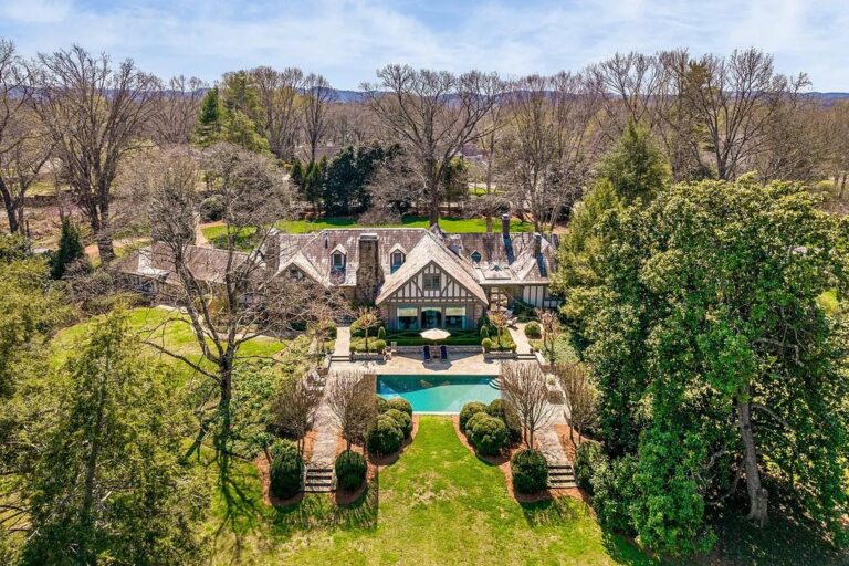 Exquisite Stone and Stucco Timbered Residence in Nashville, TN With Architectural Style Best Described as Tudor Asks for $5.75M