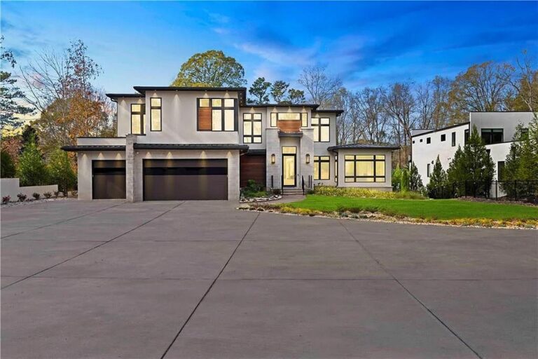 Extraordinarily Designed, and Custom Built, This Magnificent Modern Estate in Atlanta, GA Lists for $4.5M