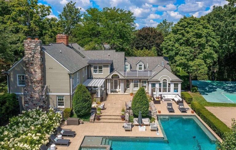 Feeling of Vacationing in Bloomfield Hills, MI in Your Own $3.09M House Surrounded by Mature Landscaping