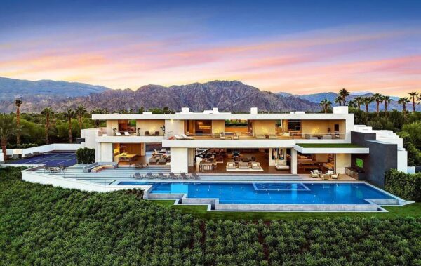 Listed at $42 Million, This World Class Estate inside The Madison Club comes with The Mature Landscape and Breathtaking Views in La Quinta, California