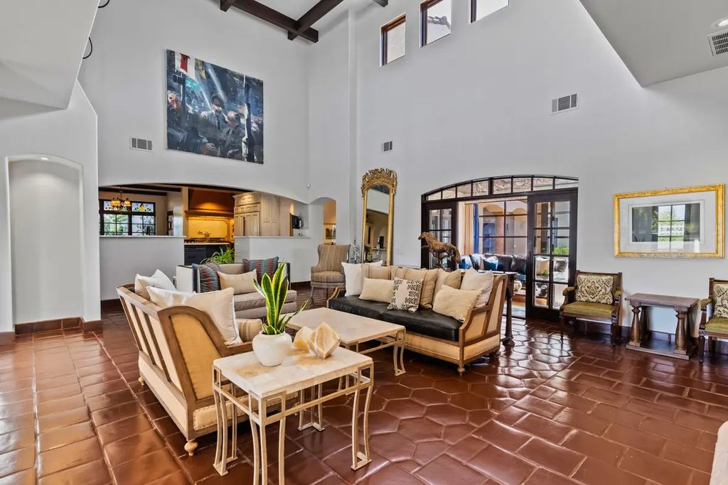 4225 N Jensen Street, Las Vegas, Nevada is a Hacienda-style home on 2.25 lush acres beaming with Spanish tile, rustic wood accents, archways, and multiple courtyards that allow for the ultimate year-round indoor outdoor living. 