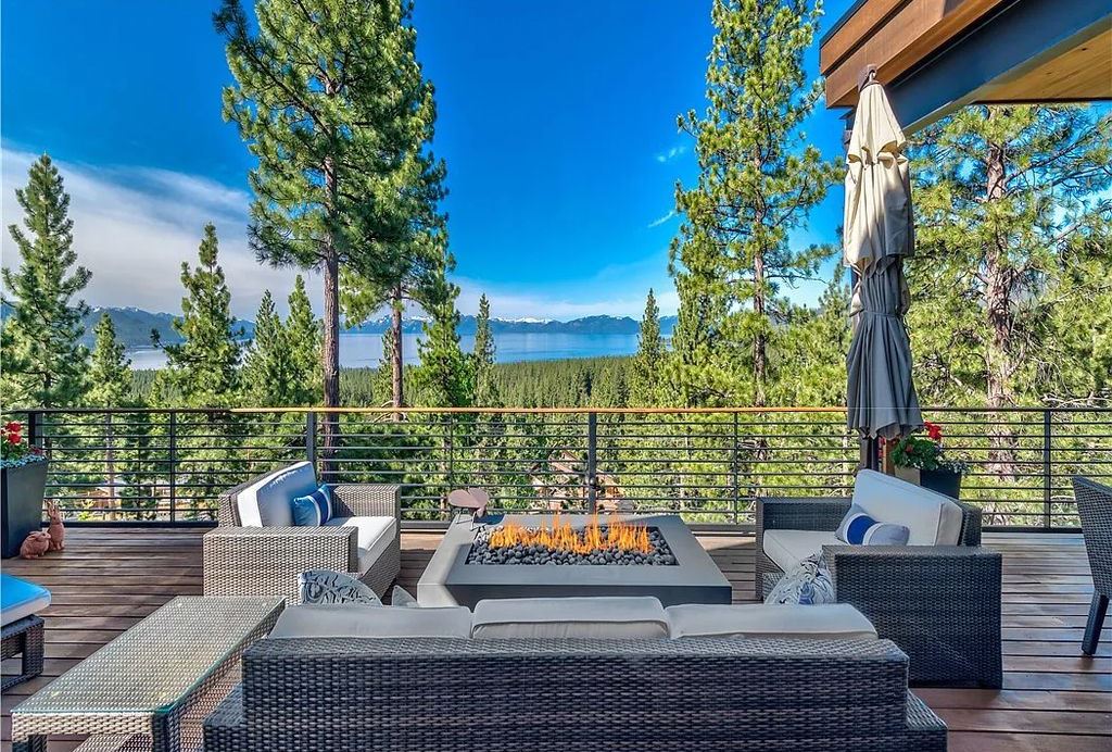 545 Eagle Drive, Incline Village, Nevada is a spectacular estate was meticulously crafted Susie Yanagi AIA design with high quality finish work including double quartzite kitchen islands, gated drive and interior paver heated courtyard.