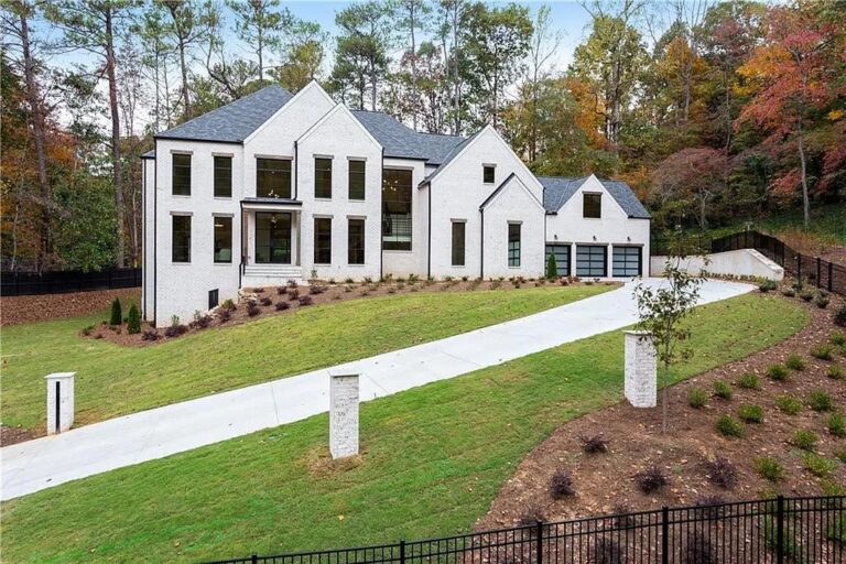Offering Grandeur with No Compromise of Privacy or Security, This Gorgeous Residence in Sandy Springs, GA Lists for $5.699M