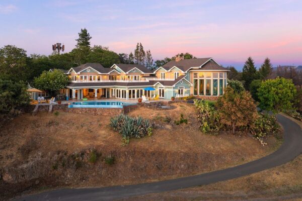 On Top of The World and Architecturally Unique, A Custom Home in Santa Rosa with Unbelievable Panoramic Views Asking for $4.95 Million