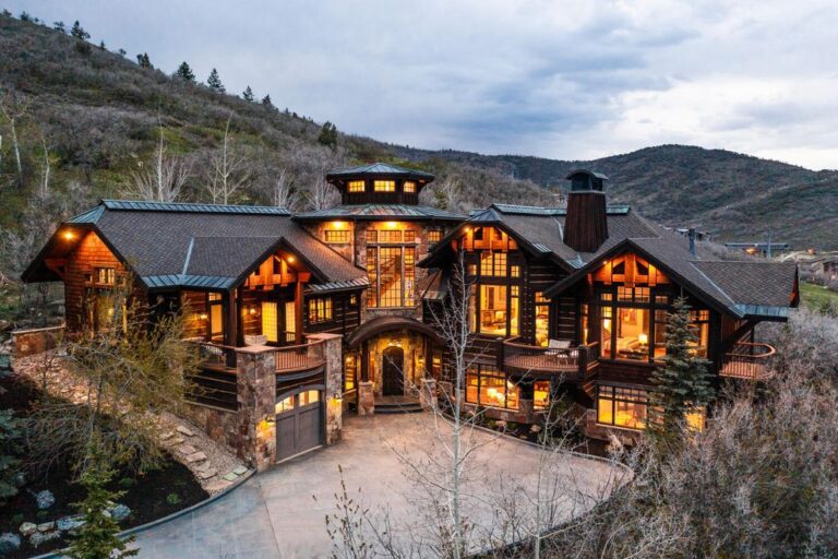Remarkable Ski-in Ski-out Single Family Home with Truly Panoramic Views in Park City Utah Asking for $10 Million