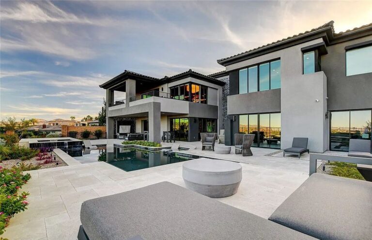 Stunning Spacious Home on An Elevated Lot with Breathtaking Views of City and Strip in Las Vegas Selling for $4 Million