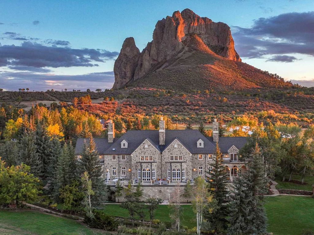 43409 Cottonwood Creek Road, Crawford, Colorado is an inspired English estate nestled in the heart of the North Fork Valley in Southwestern Colorado enjoys unmatched peace and privacy as well as stunning vistas of Needle Rock, Landsend Peak, and the surrounding West Elk Mountains.