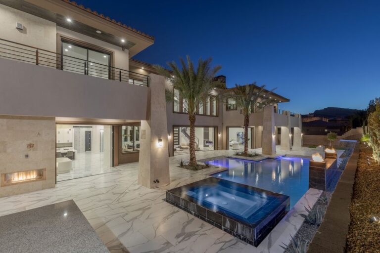 This $5.4 Million New Home in Las Vegas Provides A Sublime Indoor Outdoor Lifestyle with Incredible Resort Style Amenities