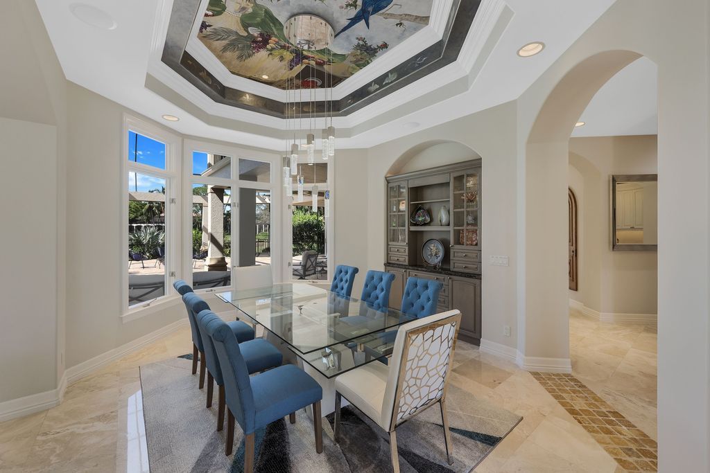 15175 Brolio Way, Naples, Florida, is available now for the discerning buyer. This incredible home has a state-of-the-art security system in the spacious living areas, as well as 16 exterior cameras that can be controlled via an iPad and cover 4 bedrooms and 4.5 bathrooms.