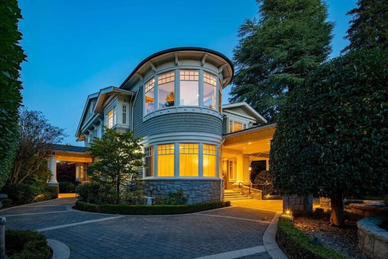 World-class Custom Built Mansion of Luxurious Living with Superior Quality, Elegant Interior and Open Floor Plan in Vancouver, Canada Listed at C$21.99M