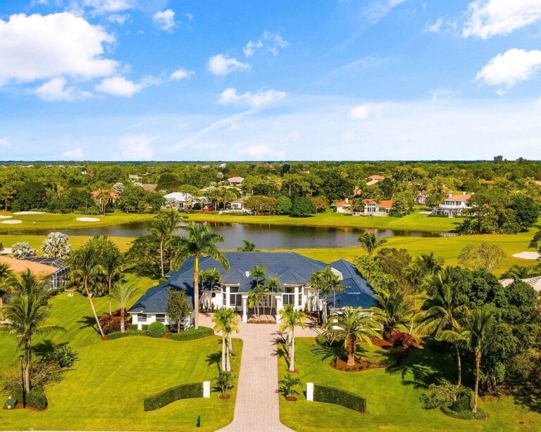 Asking for $3.2 Million, This Newly Renovated Home in Palm Beach Gardens, Florida is Perfect for Relaxing with Lush Landscaping