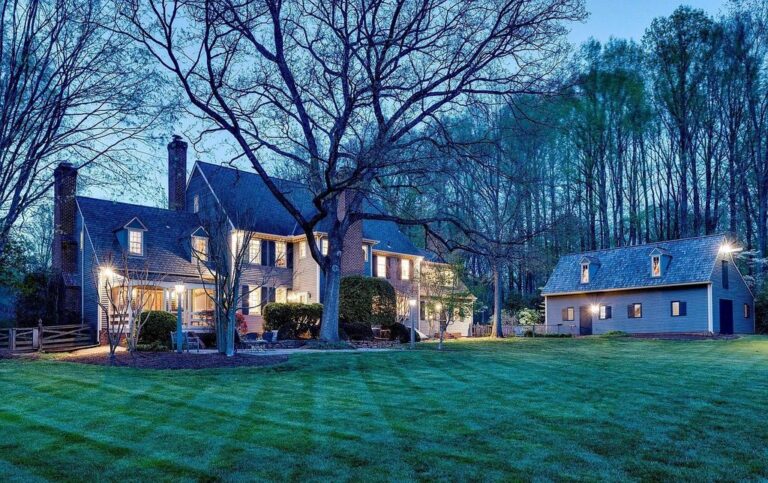 Authentic Williamsburg Style Home in Idyllic Setting Lists for $2.975M in Great Falls, VA