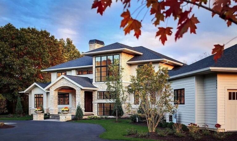 Built to Emphasis on Seamless Indoor and Outdoor Living in Ann Arbor, MI, this Contemporary Residence Listed at $2.25M