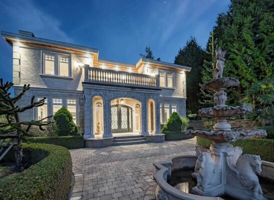 Classic Mediterranean Home Built by Top Quality and All High-end Material in Vancouver, Canada Listed at C$6.88M
