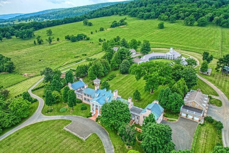 Commanding Central Position in the Foothills of the Blue Ridge Mountains, Upperville, VA, this Great and Historic Home Listed at $27.5M