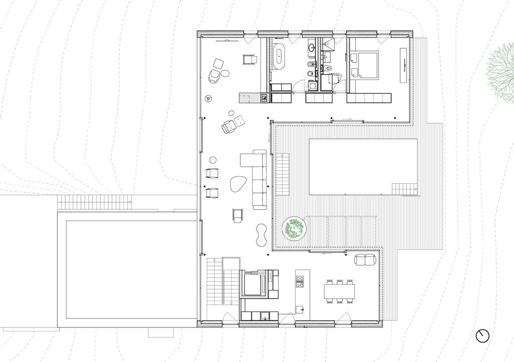 Courtyard House Nice U shape Home with Open Plan by Christian Tonko 4