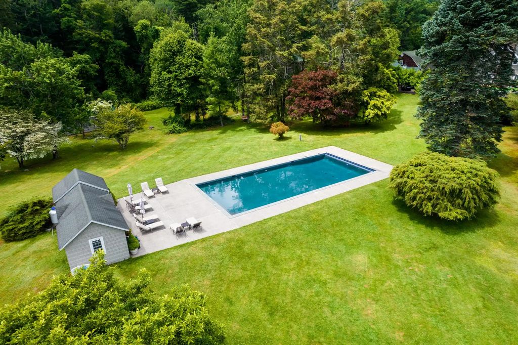 The Estate in Cresco includes a large Sylvan pool with pool house, tennis courts, reservoir stream and pond with boathouse and much more, now available for sale. This home located at 123 Forbes Dr, Cresco, Pennsylvania