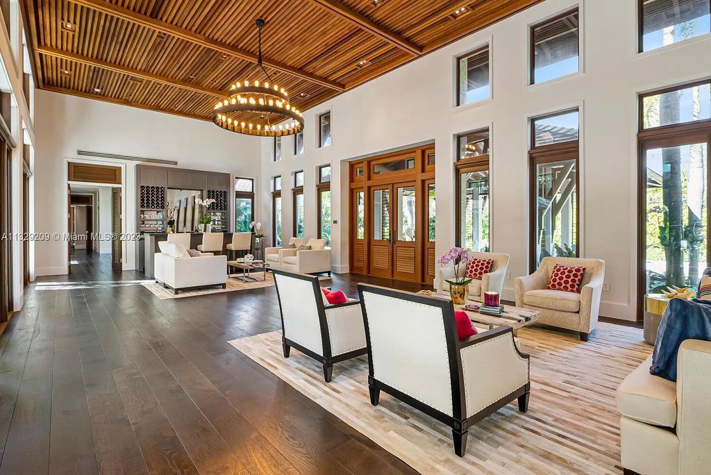 8601 Ponce De Leon Road, Miami, Florida, is ideal for family gatherings while providing ample indoor/outdoor spaces for a recreational and relaxing living experience.