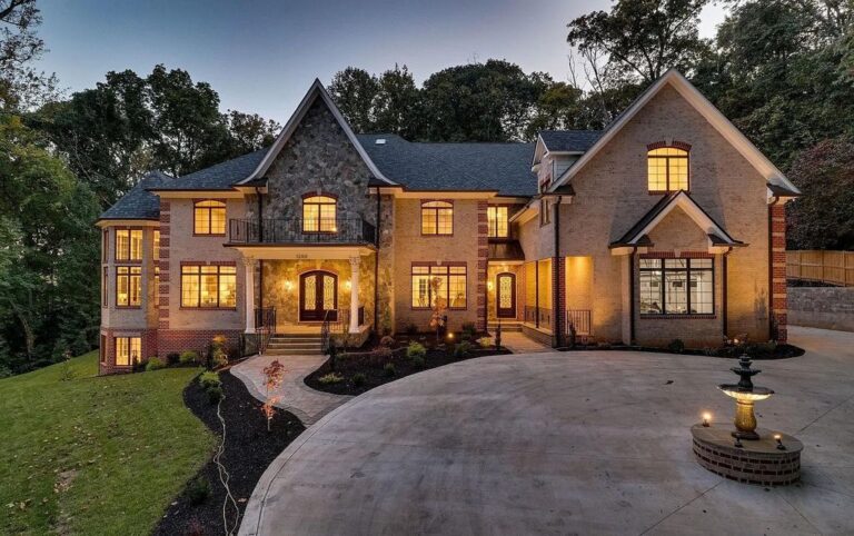 Featuring a Two-Toned Brick Exterior With Stone Veneer Accents, This Spectacular Home Asks for $5.5M in Mc Lean, VA