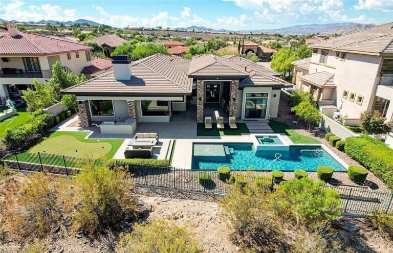 Magnificent Single Story Custom Home on Elevated Lot with Spectacular Strip Views in Henderson, Nevada is Asking for $3 Million