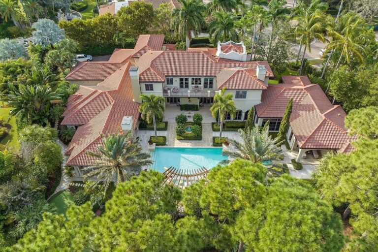 On the Market: A Mediterranean Villa with High Ceilings throughout Stunning Design Sales for $14.5 Million in Palm Beach Gardens, Florida