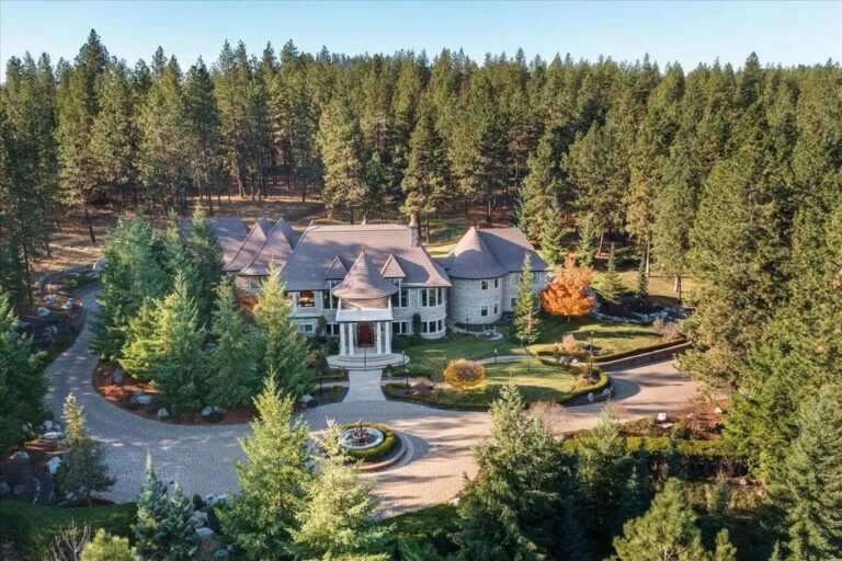 One of Kind Estate! This Elegant Home Features Classic Architectural and Complete Seclusion in Spokane, WA Listings for $3.19M