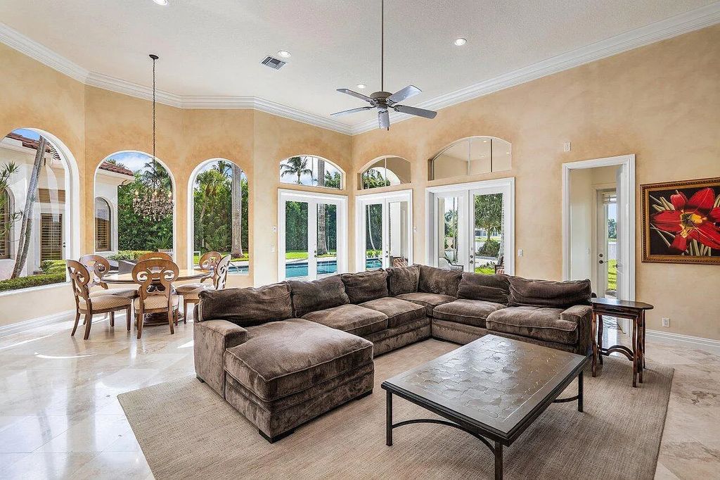 18146 Long Lake Drive, Boca Raton, Florida, was built in 1999 and designed by Shane Ames of Ames International Architecture. It is a rare opportunity to own this beautiful home with a classic Palm Beach style and a fantastically flexible floor plan.